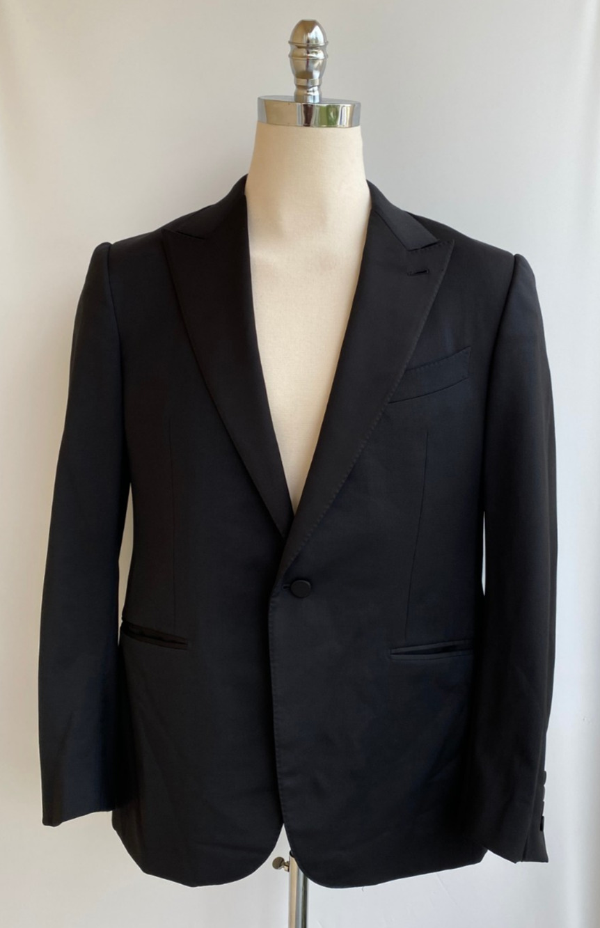 Ermenegildo Zegna Tuxedo Jacket Multiseason Mila Fit Spain Black Wool 52C US 42S
